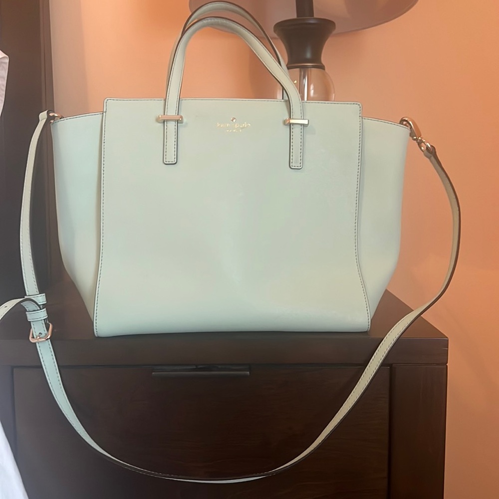 Like new Kate Spade mint colored saffiano bag